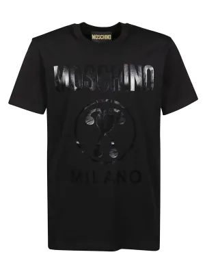 Moschino Logo Printed Crewneck T-Shirt