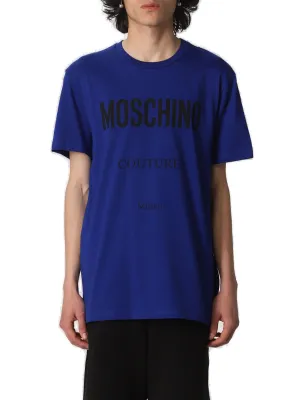 Moschino Logo Printed Crewneck T-Shirt