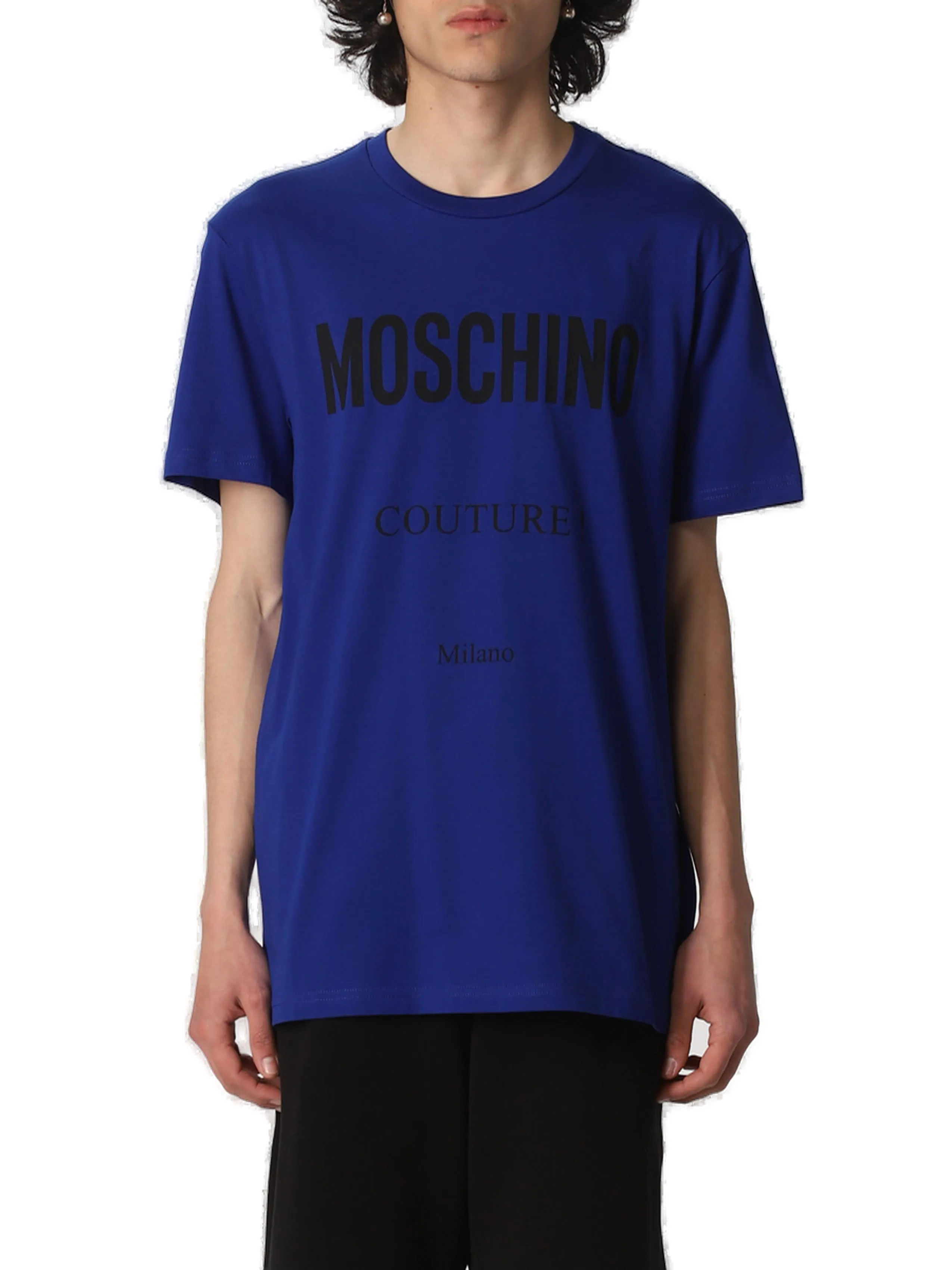 Moschino Logo Printed Crewneck T-Shirt
