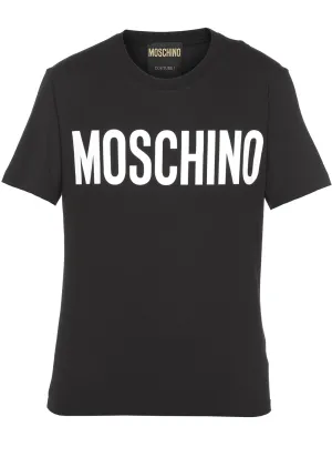 Moschino Logo Printed Crewneck T-Shirt