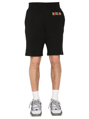 Moschino Logo Printed Elasticated Waist Shorts