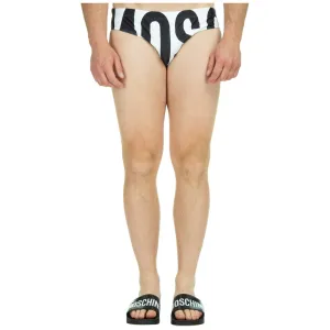 Moschino Logo Printed Swim Trunks