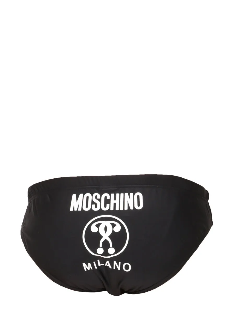 Moschino Rear Logo Print Swimming Briefs