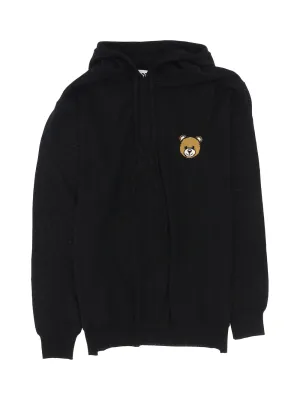 Moschino Teddy Bear Embroidered Drawstring Knitted Hoodie