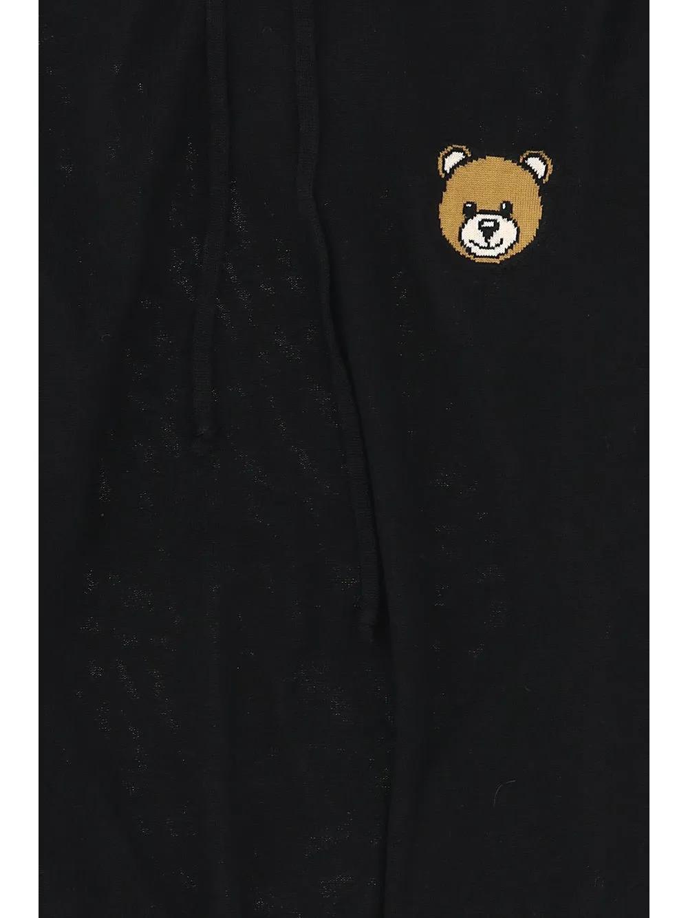 Moschino Teddy Bear Embroidered Drawstring Knitted Hoodie