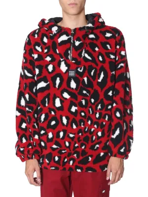 MSGM Animal Print Hooded Sweater