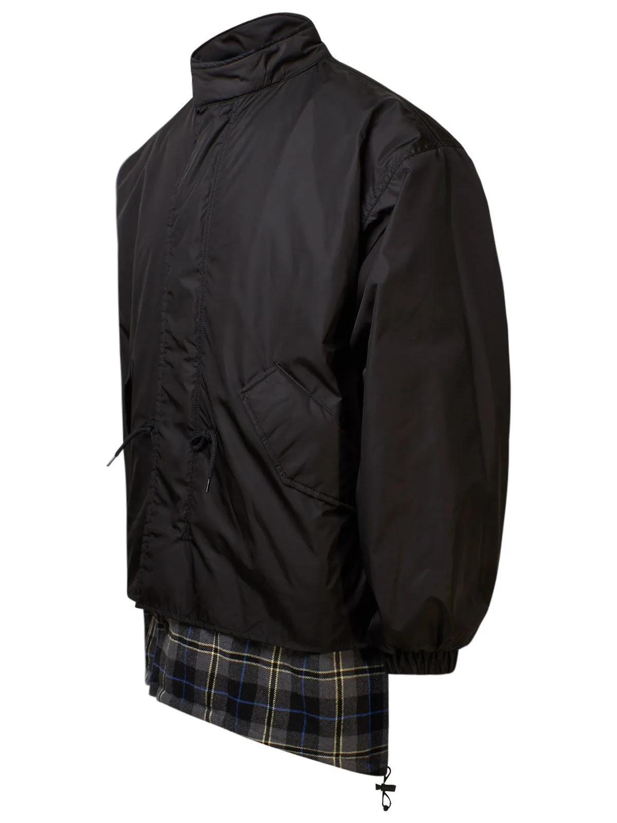 MSGM Checked High-Neck Jacket