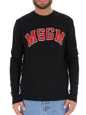 MSGM Jacquard Logo Sweater