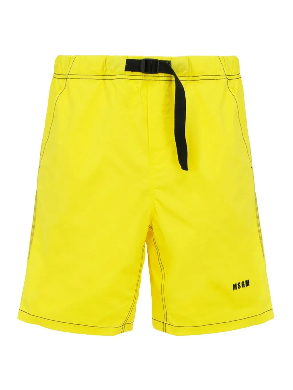 MSGM Logo Embroidered Drawstring Waistband Shorts