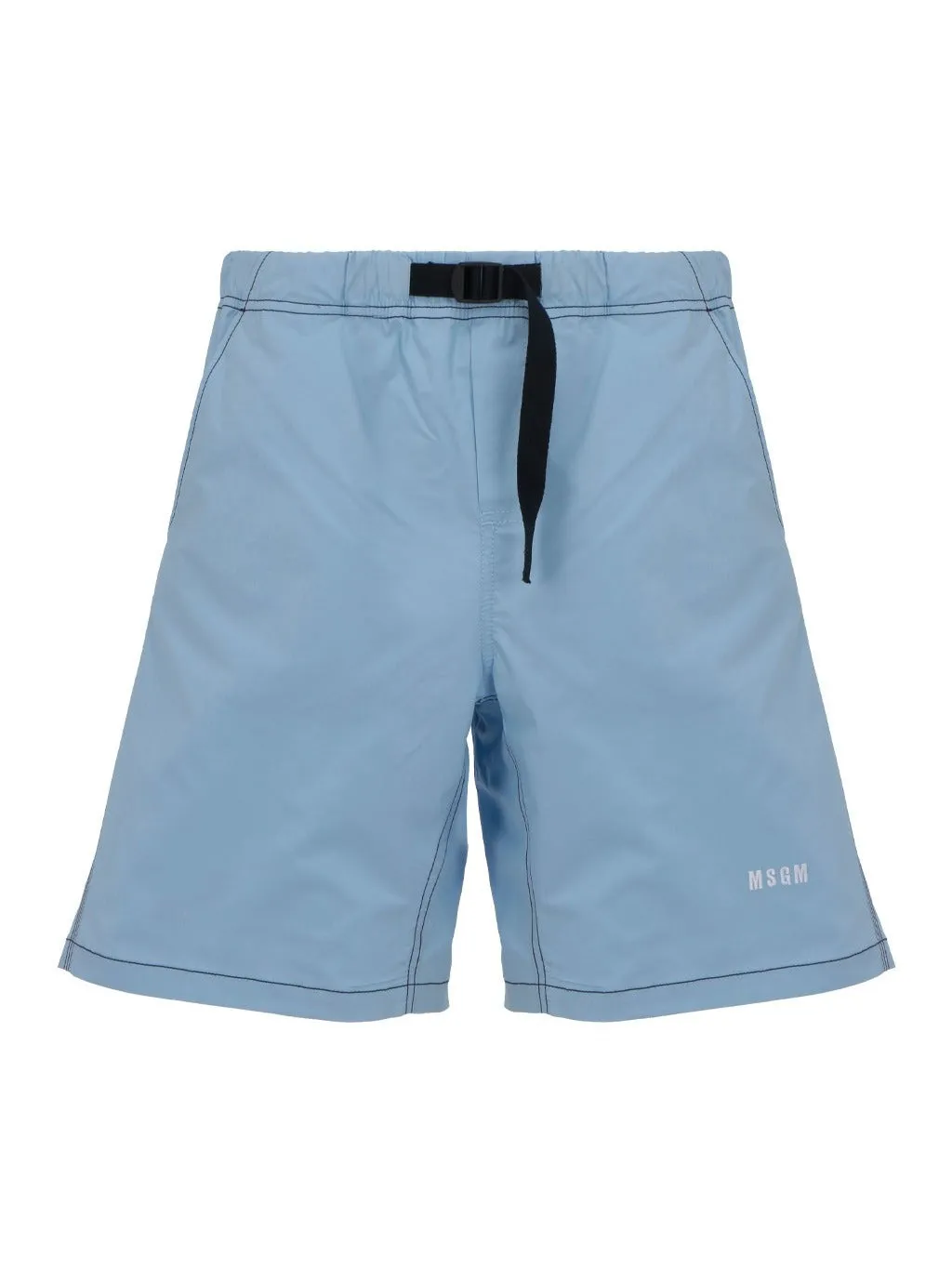 MSGM Logo Embroidered Drawstring Waistband Shorts