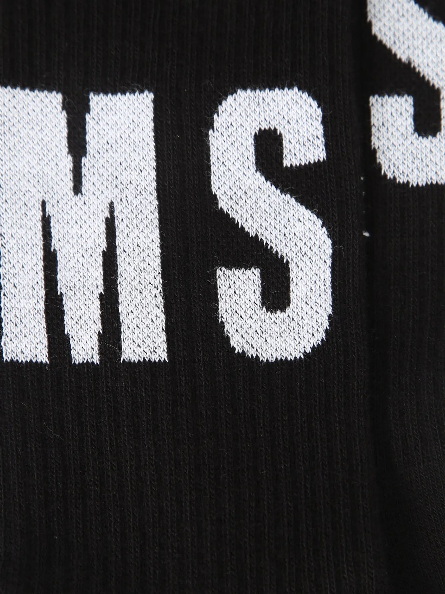MSGM Logo Intarsia Ribbed Detailed Socks