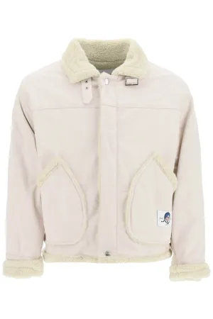 MSGM Logo Patch Borg Jacket