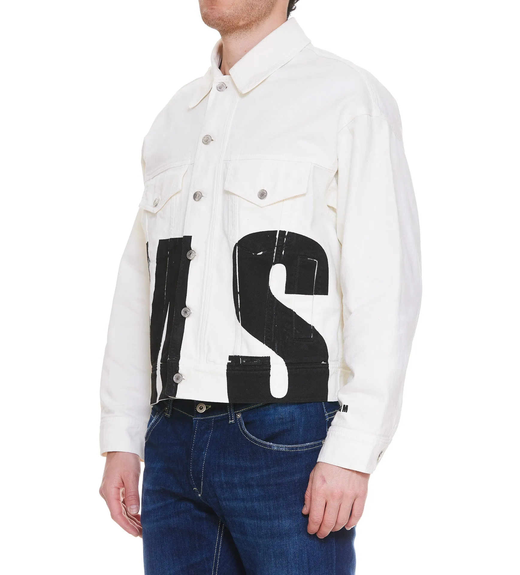 MSGM Logo Prinetd Denim Jacket