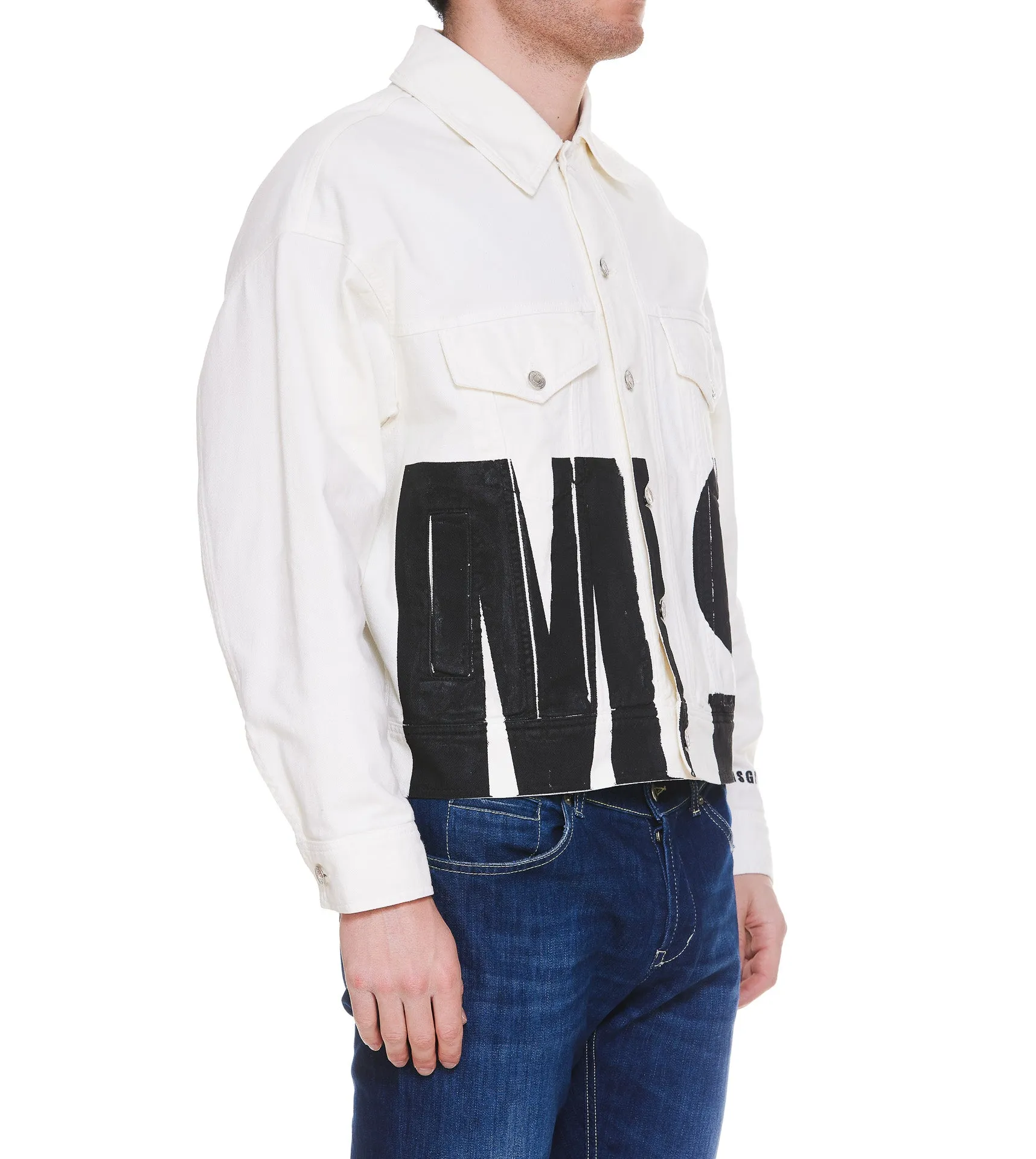 MSGM Logo Prinetd Denim Jacket