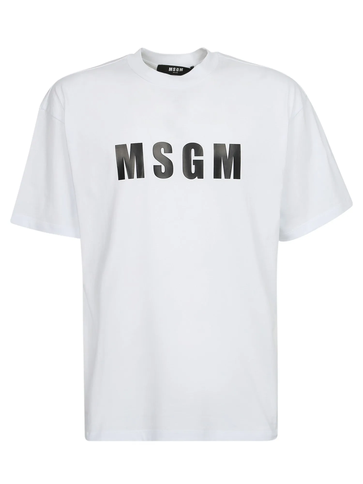 MSGM Logo Printed Crewneck T-Shirt