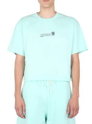 MSGM Logo Printed Crewneck T-Shirt