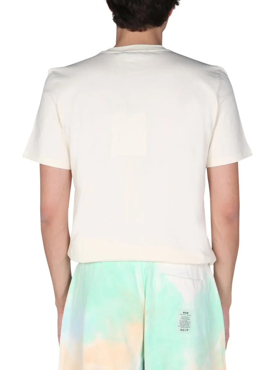 MSGM Logo Printed Crewneck T-Shirt