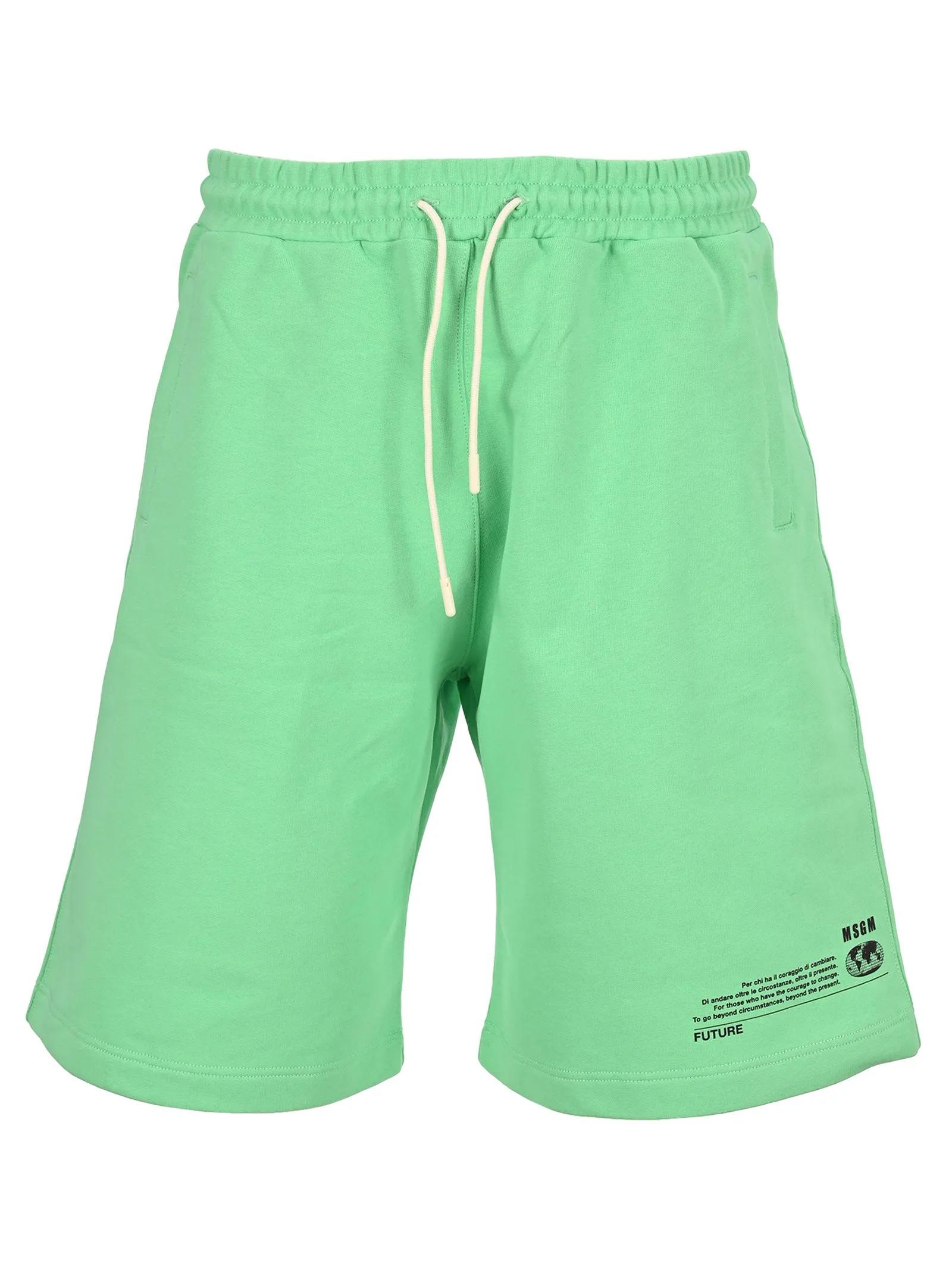 MSGM Logo Printed Drawstring Shorts