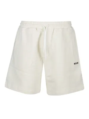 MSGM Logo Printed Drawstring Track Shorts