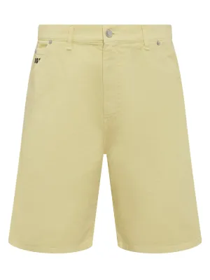 MSGM Mid-Rise Logo Printed Denim Shorts