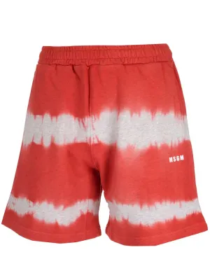 MSGM Tie Dye Bermuda Track Shorts