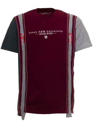 Needles Panelled Printed Crewneck T-Shirt