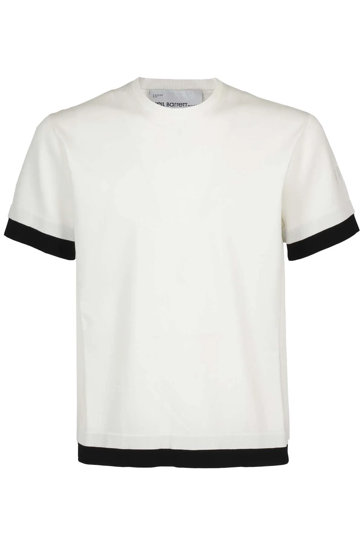 Neil Barrett Contrast Trim Crewneck Knitted T-Shirt