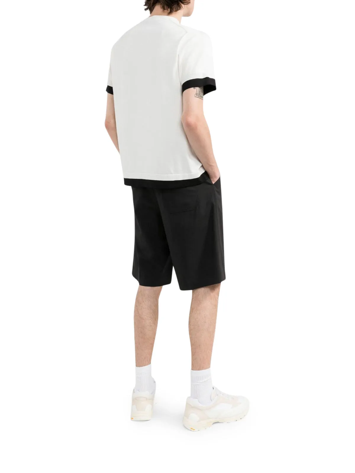 Neil Barrett Contrast Trim Crewneck Knitted T-Shirt