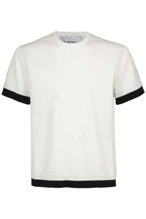Neil Barrett Contrast Trim Crewneck Knitted T-Shirt