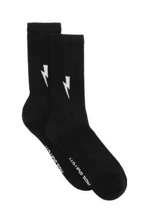 Neil Barrett Logo Intarsia Socks