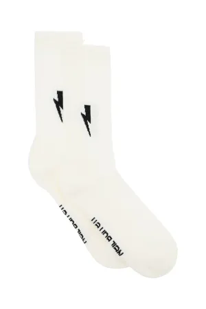 Neil Barrett Logo Intarsia Socks