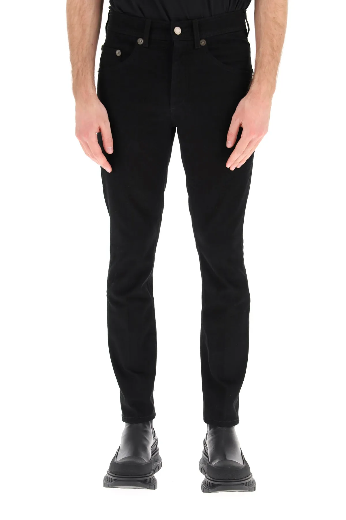 Neil Barrett Logo Patch Skinny Jeans