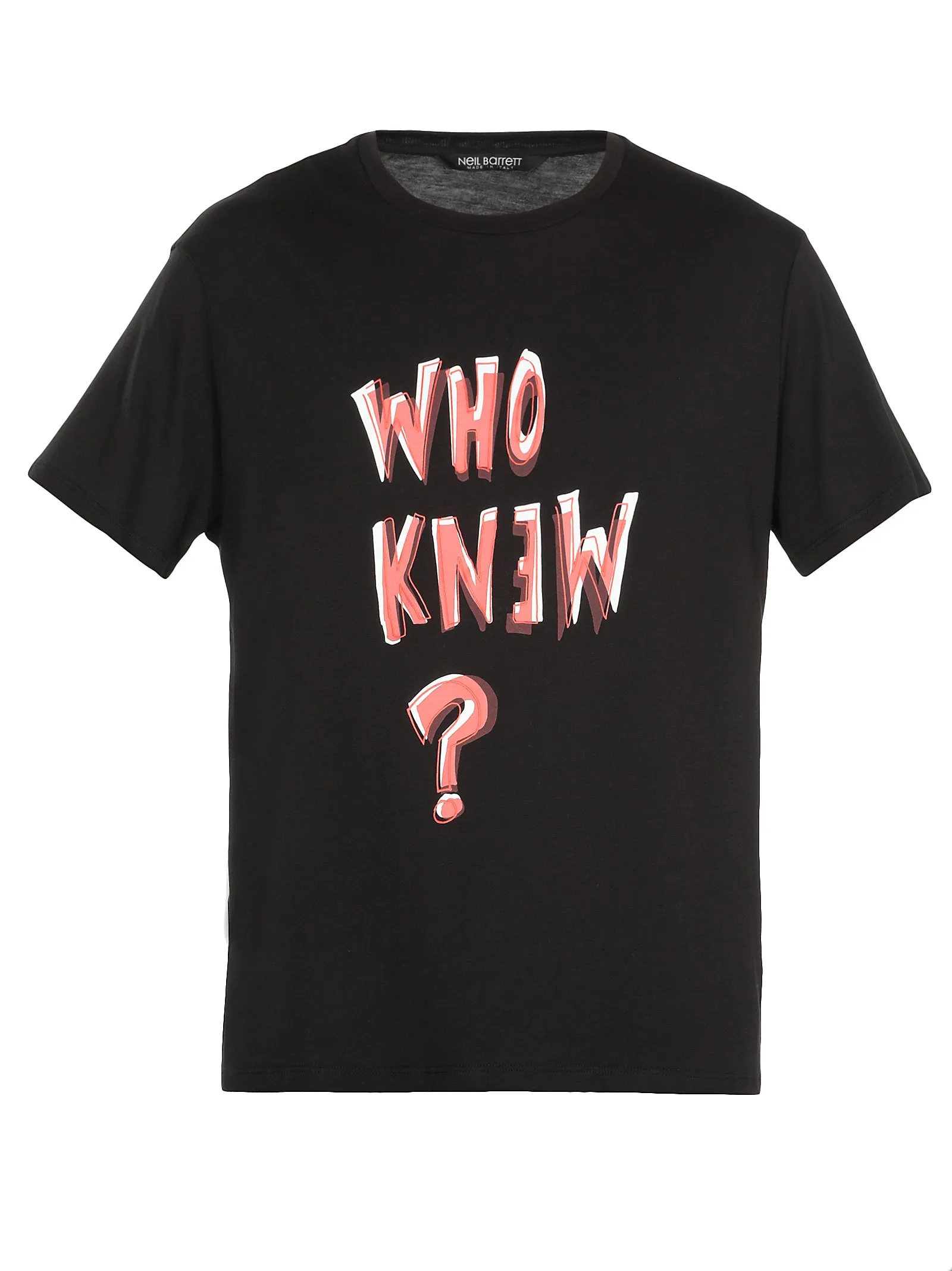 Neil Barrett Slogan Printed T-Shirt