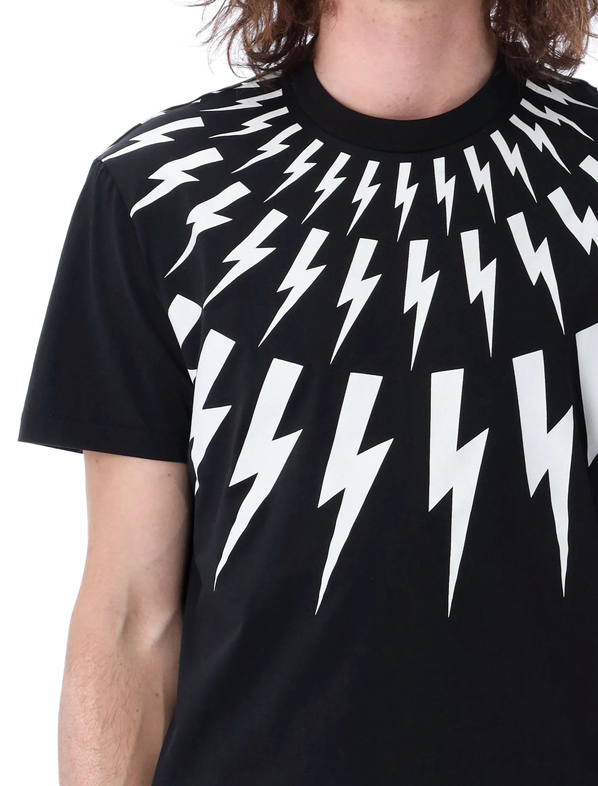 Neil Barrett Thunderbolt Print Crewneck T-Shirt