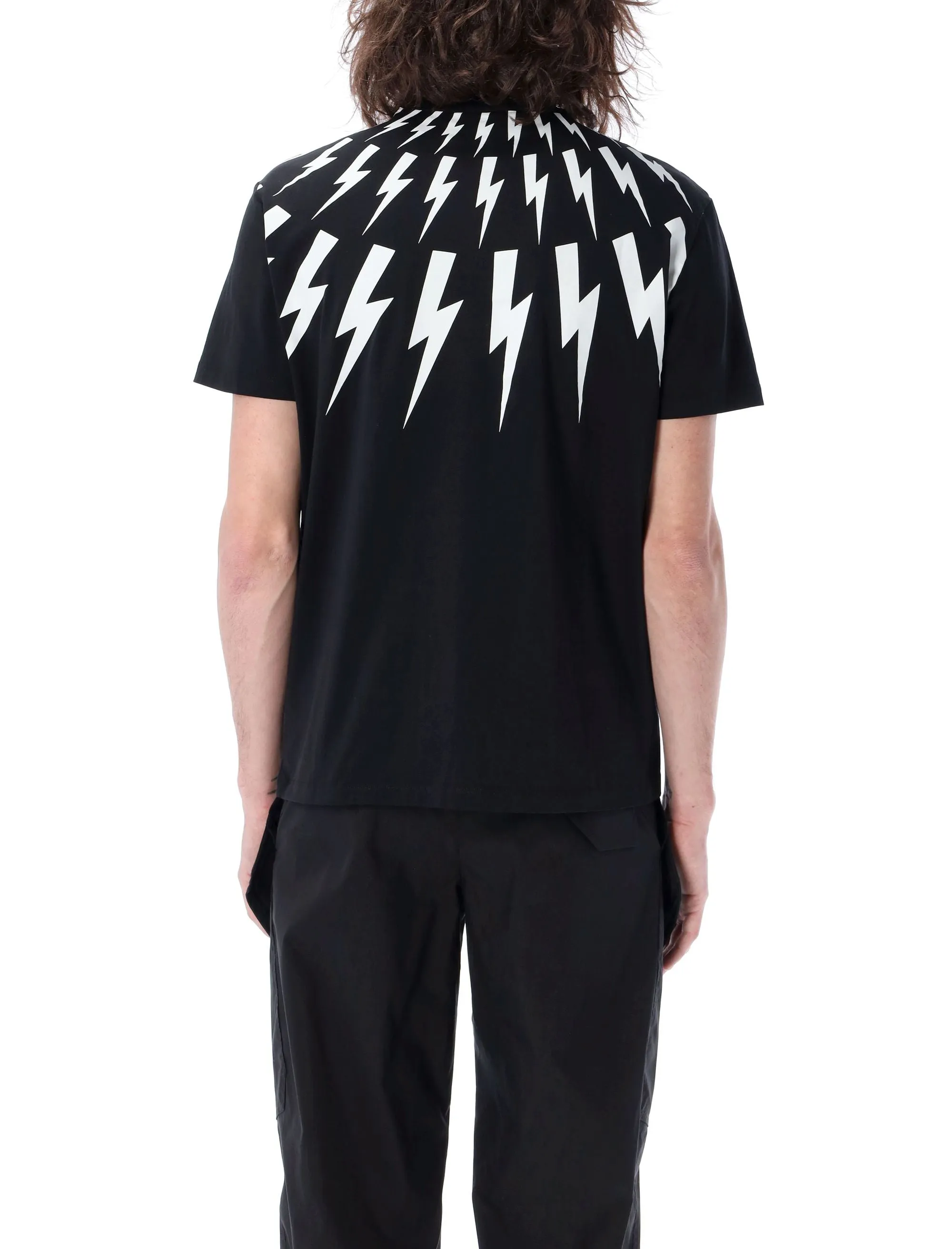 Neil Barrett Thunderbolt Print Crewneck T-Shirt