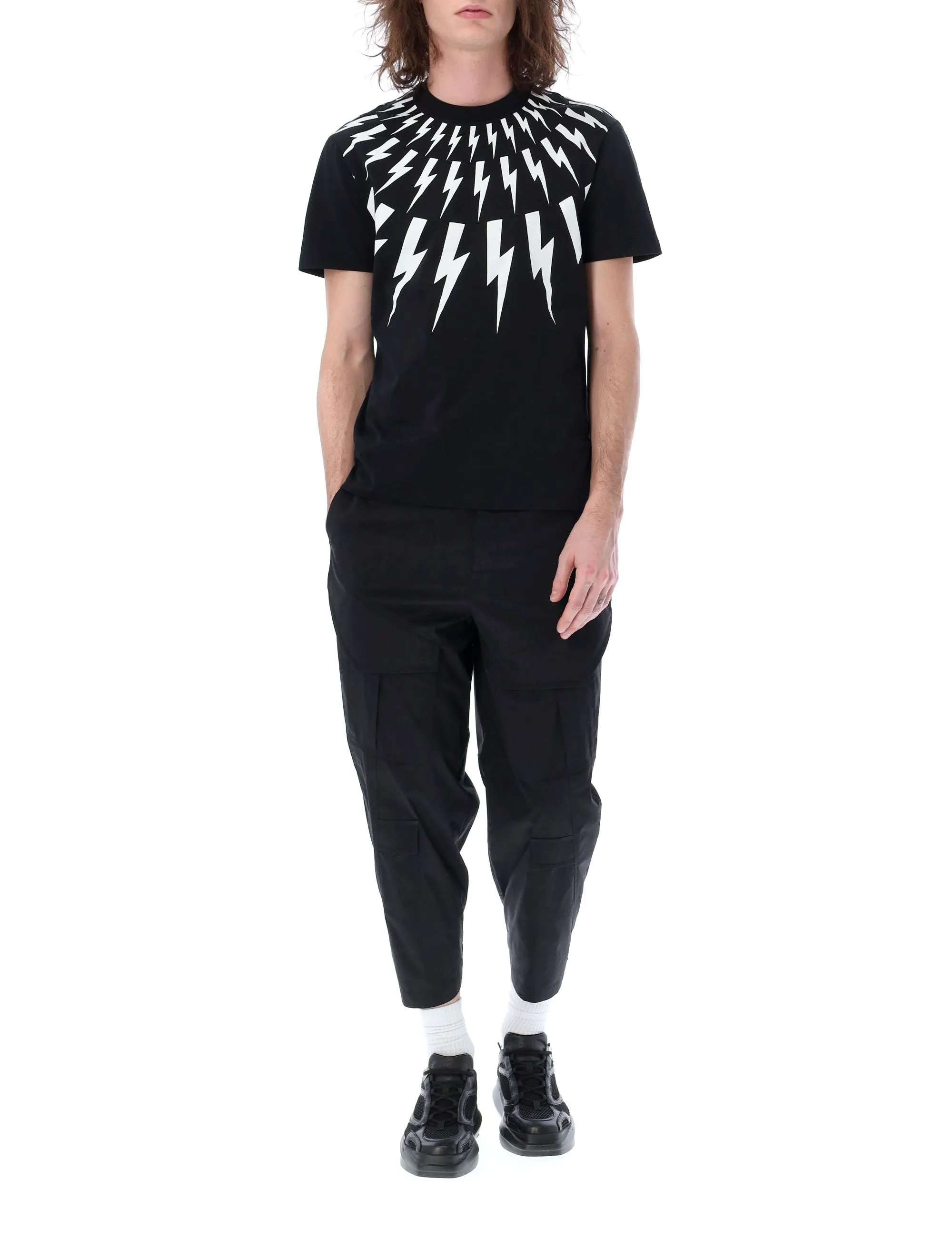 Neil Barrett Thunderbolt Print Crewneck T-Shirt