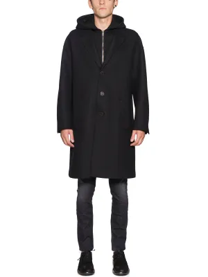 Neil Barrett Zip Detailed Hooded Coat