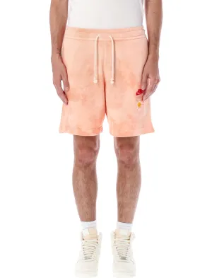 Nike Logo Embroidered Tie-Dyed Terry Shorts