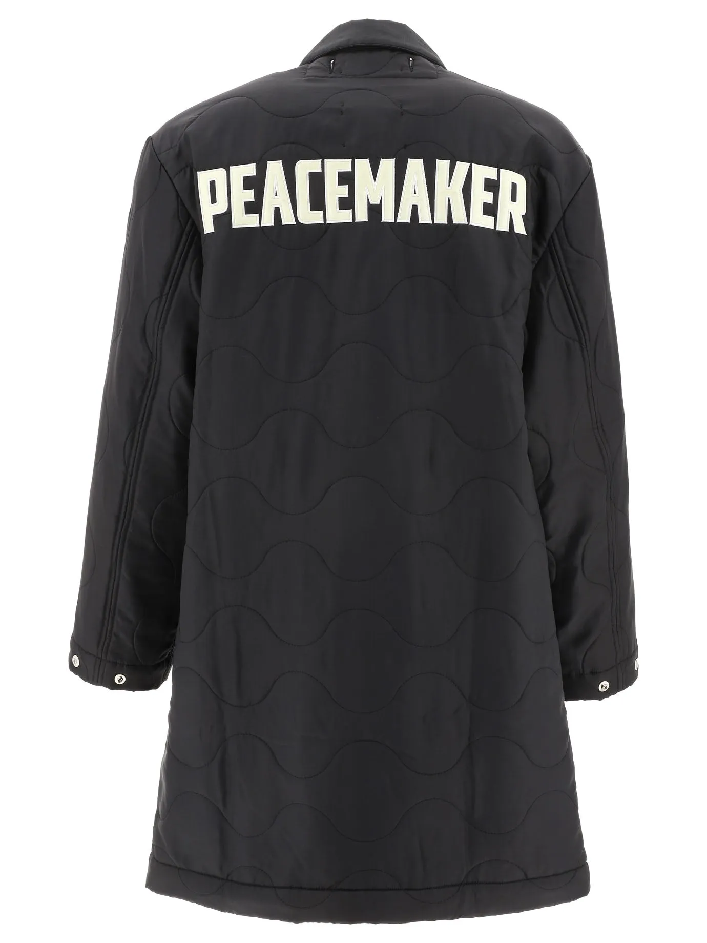 OAMC Logo Embroidered Buttoned Quilted Coat