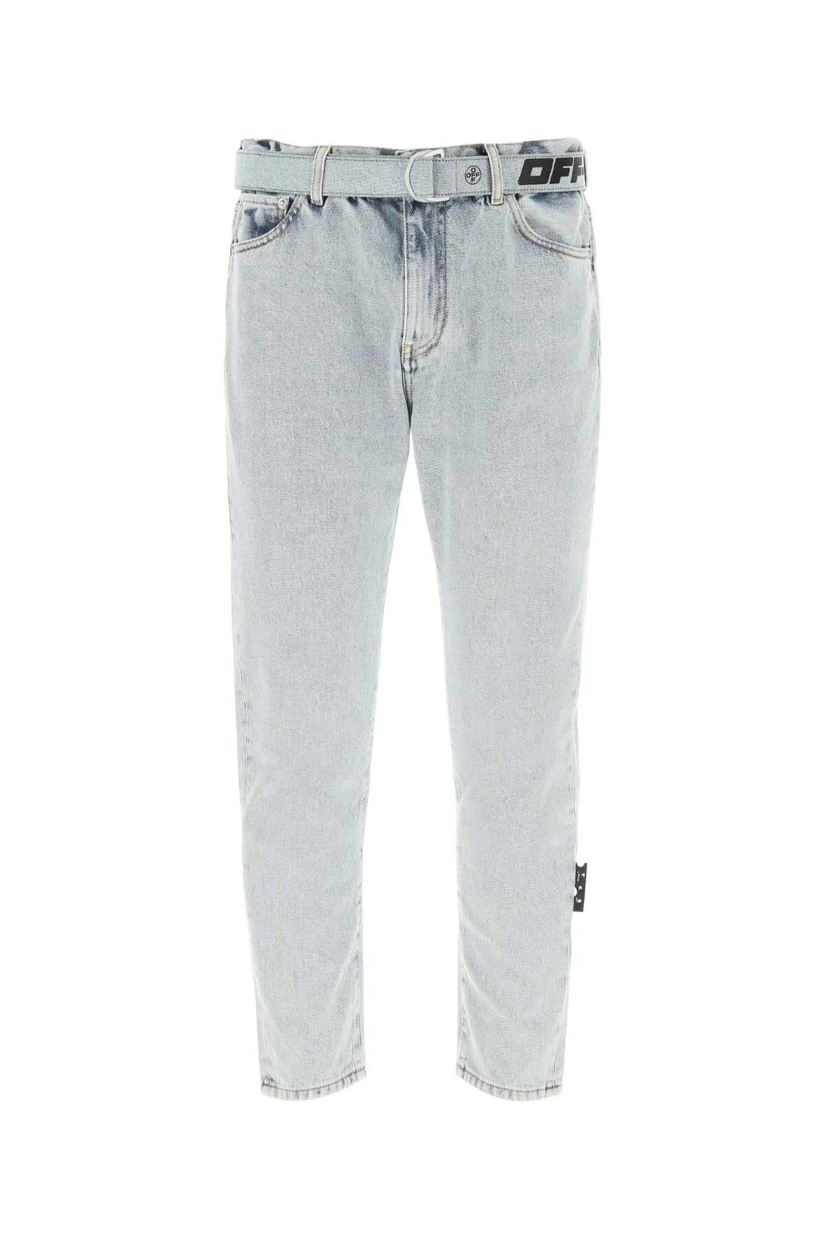 Off-White Belted Slim-Fit Jeans