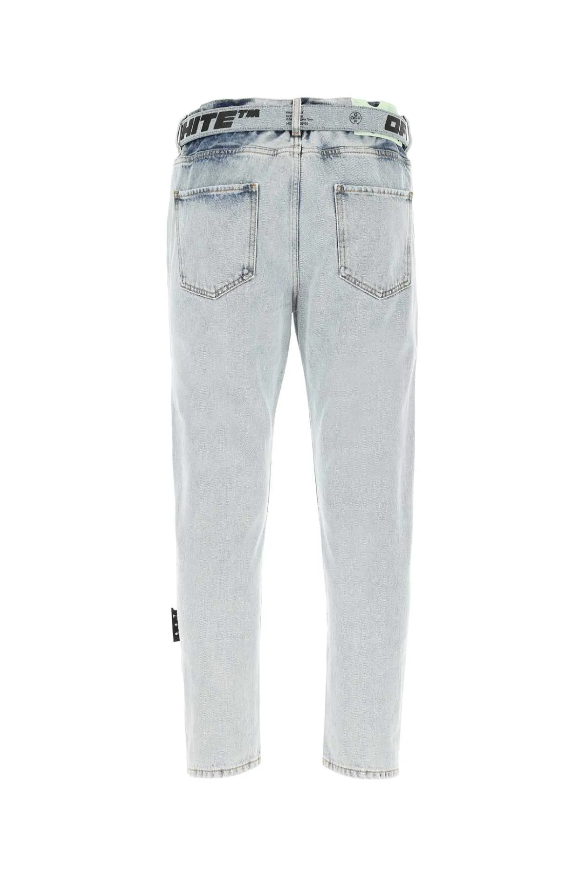 Off-White Belted Slim-Fit Jeans