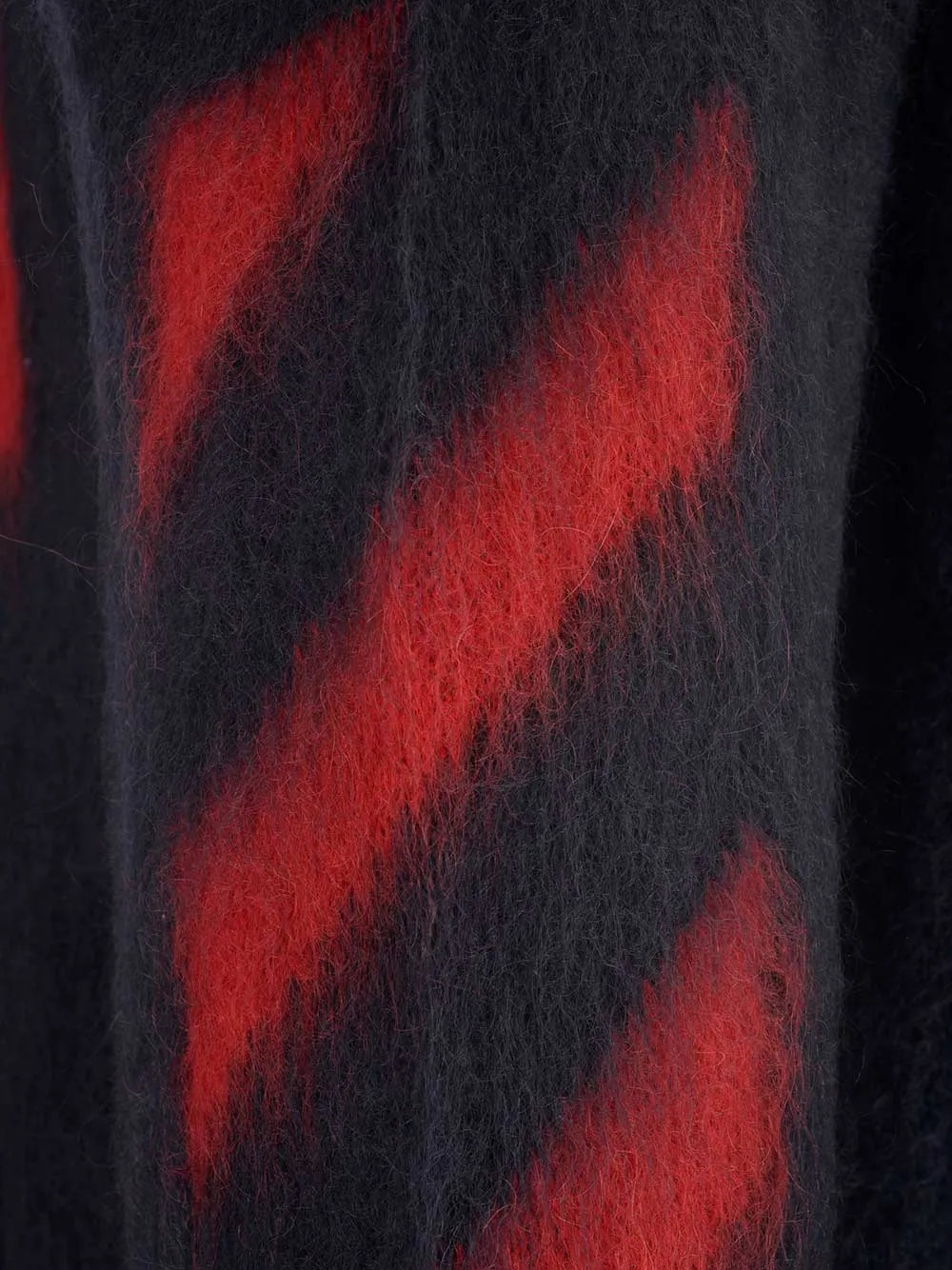 Off-White Diagonal Sleeve Knitted Sweater