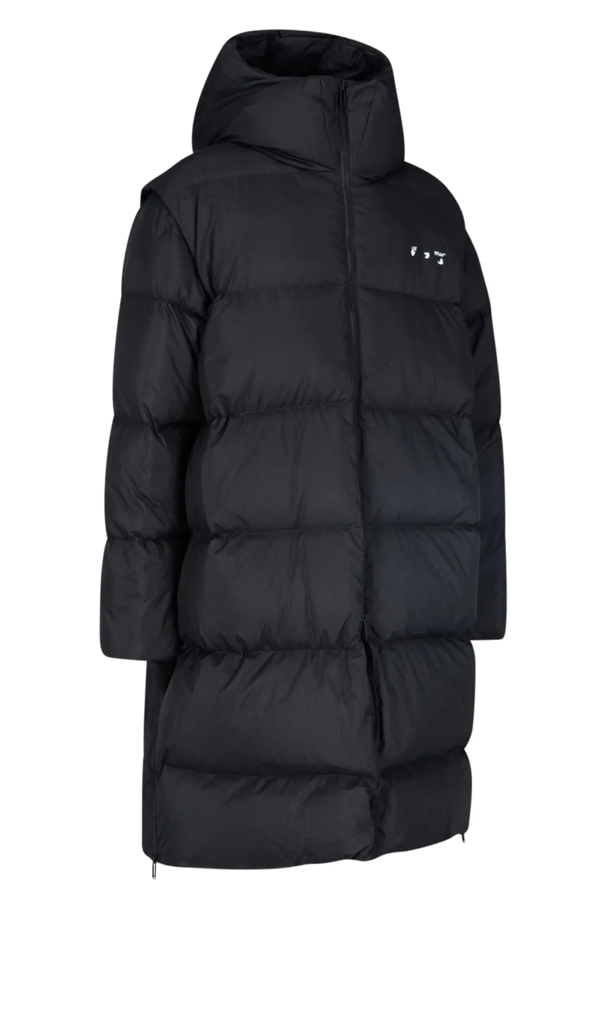 Off-White Logo Embroidered Padded Coat