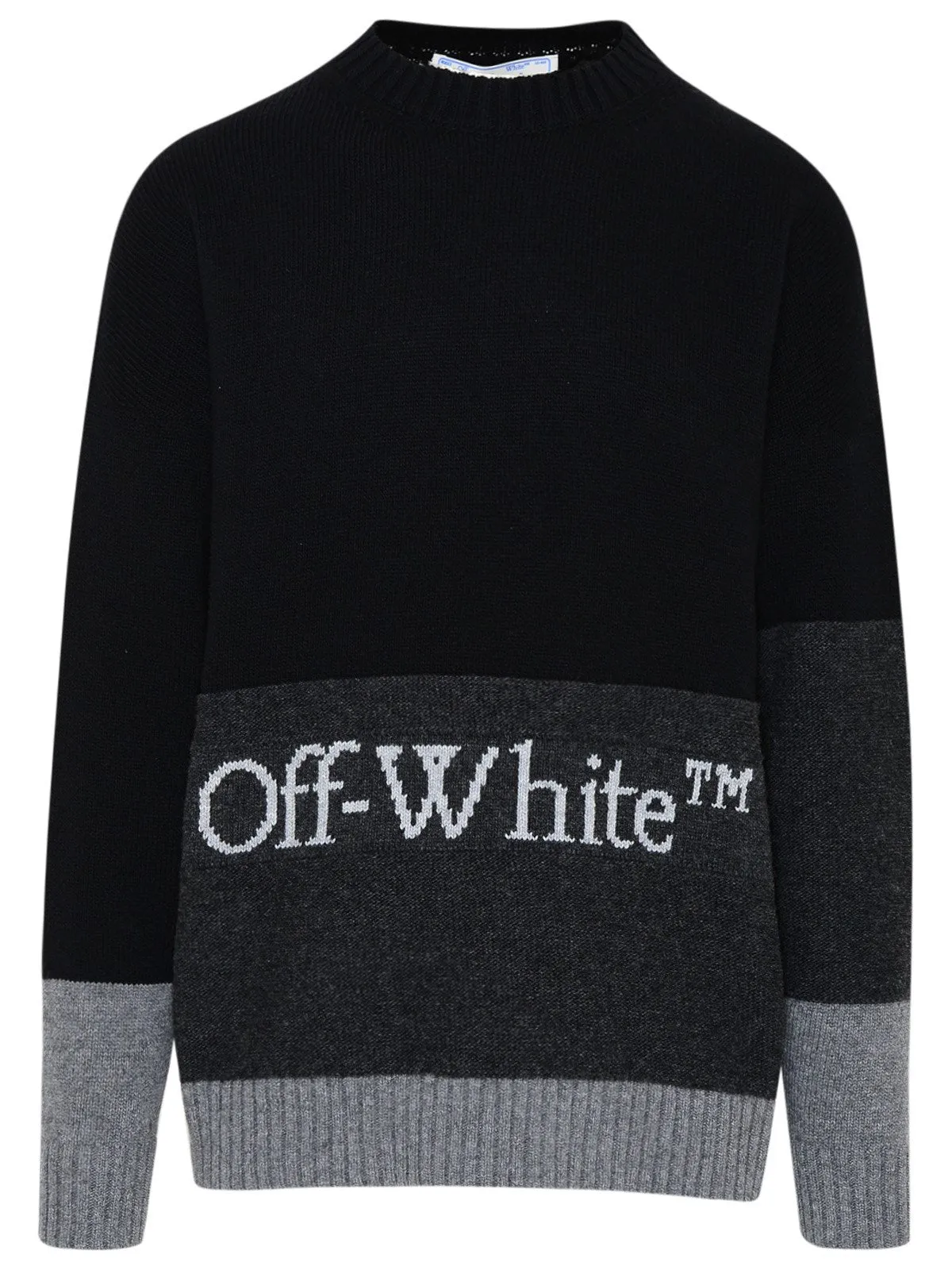Off-White Logo Intarsia Knitted Jumper