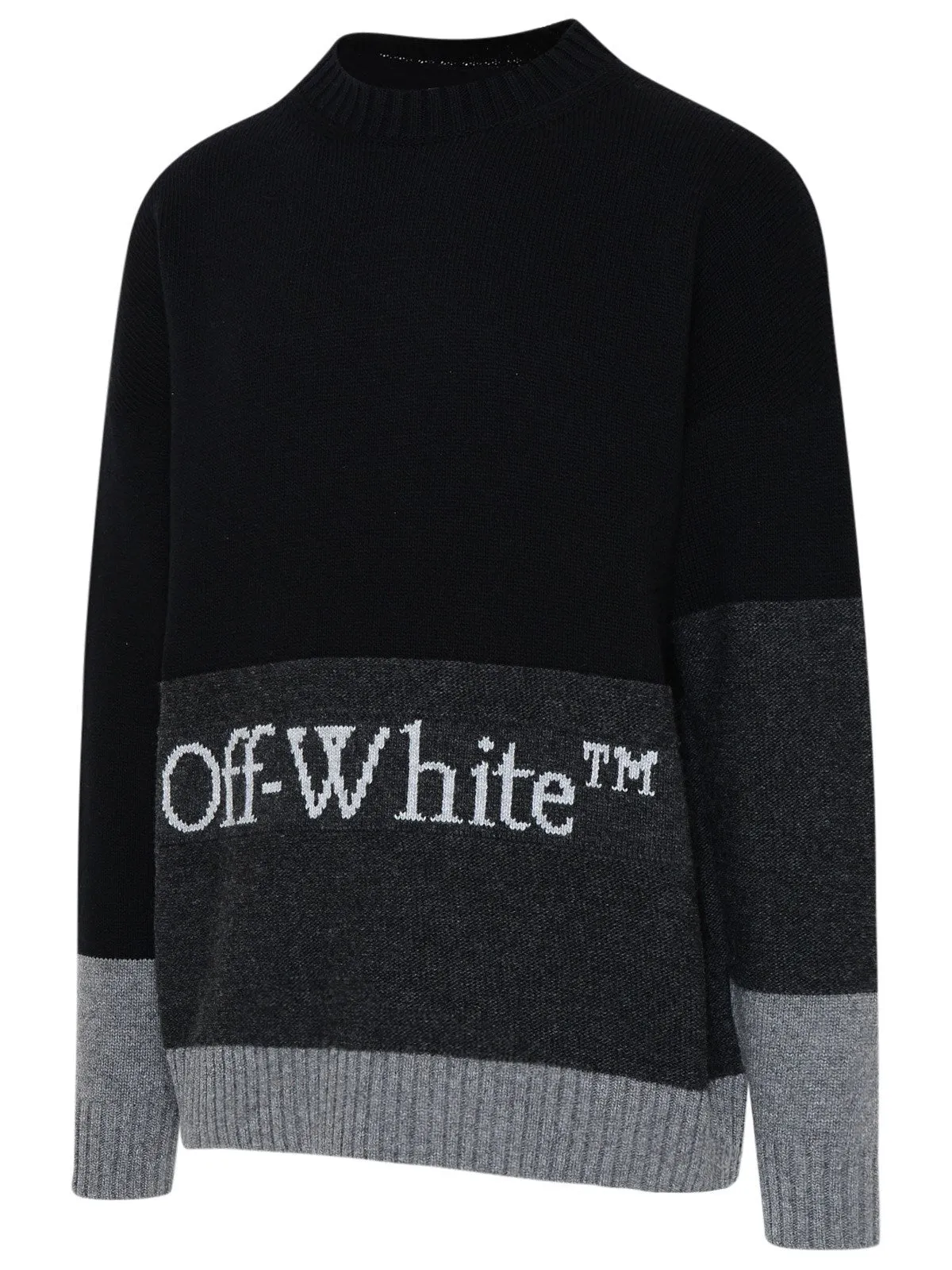 Off-White Logo Intarsia Knitted Jumper