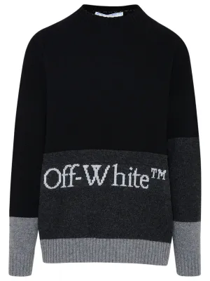 Off-White Logo Intarsia Knitted Jumper
