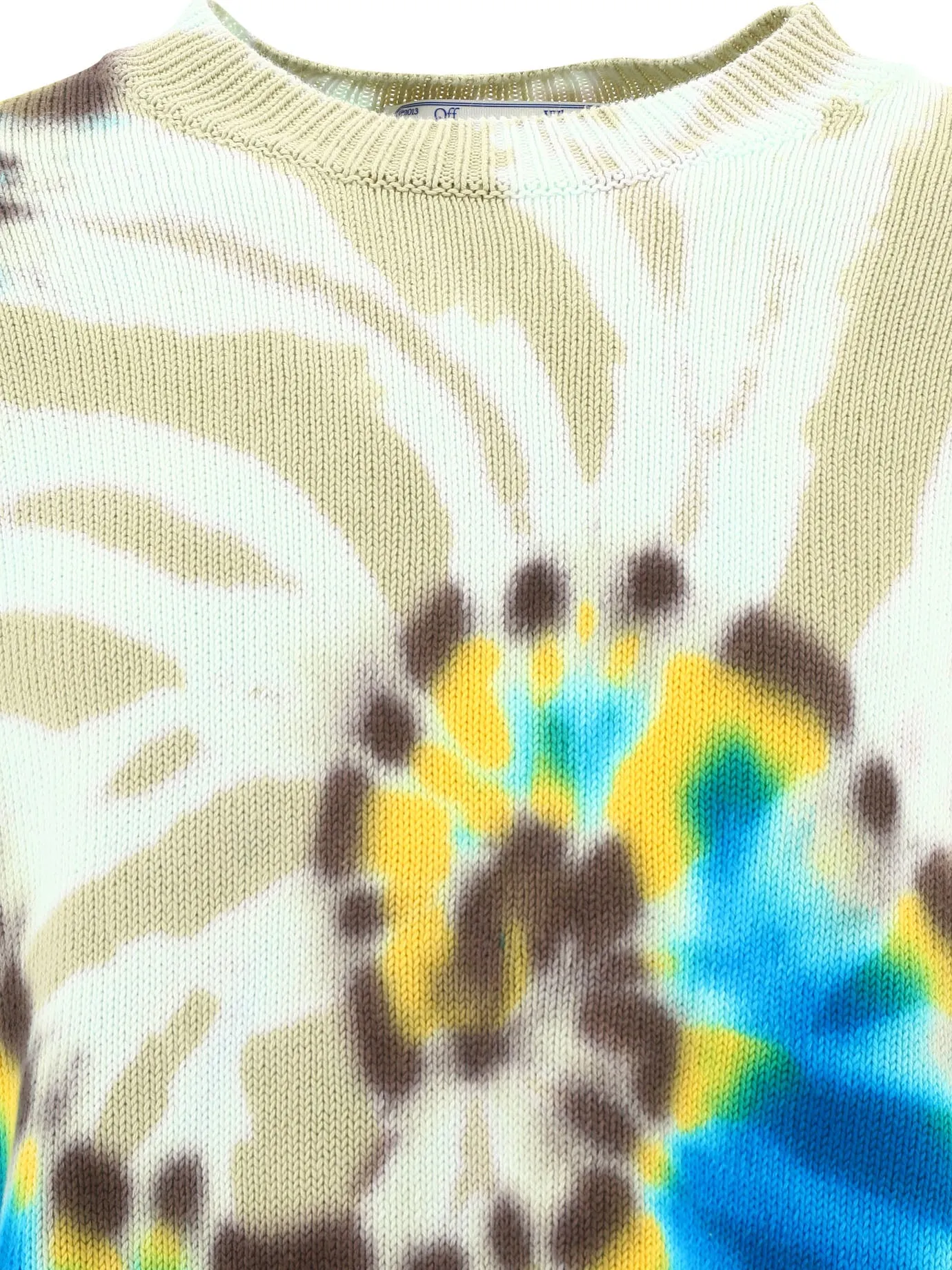 Off-White Tie-Dyed Knitted Crewneck Jumper