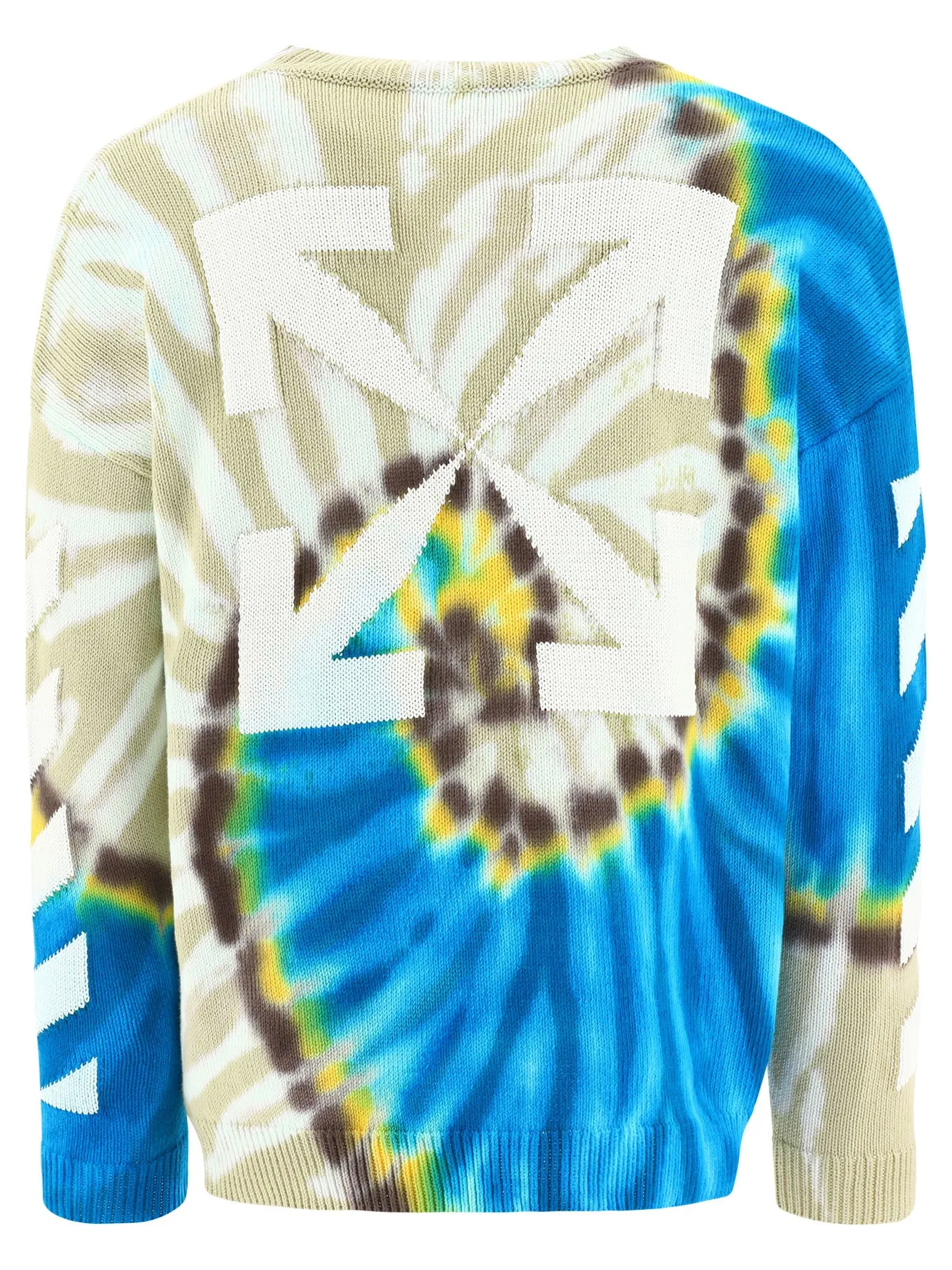 Off-White Tie-Dyed Knitted Crewneck Jumper