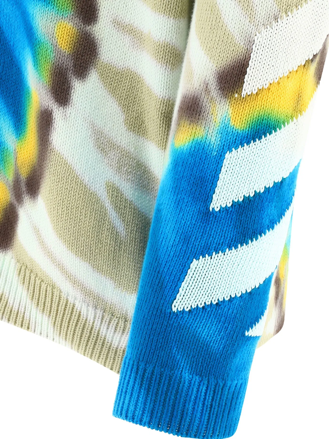 Off-White Tie-Dyed Knitted Crewneck Jumper