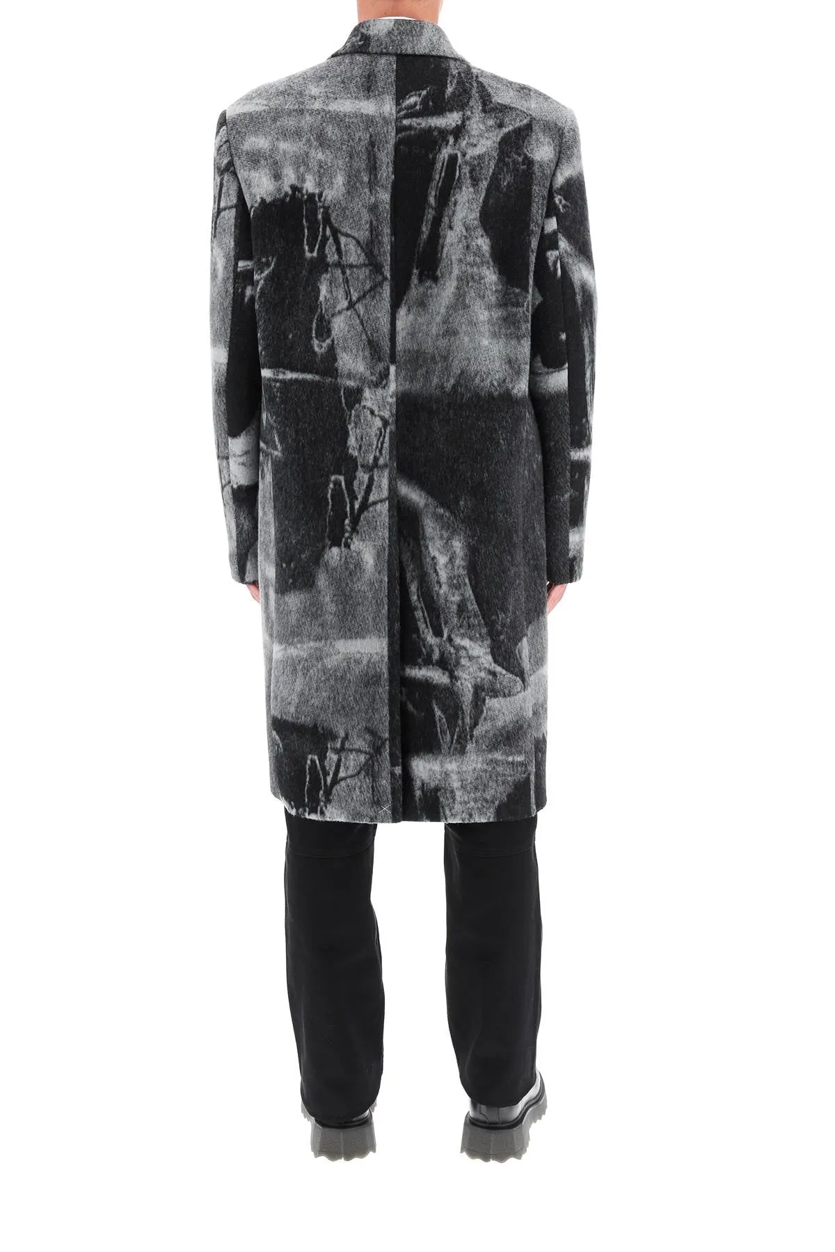 Off-White X Pablo Tomek Graffiti Double Breasted Coat